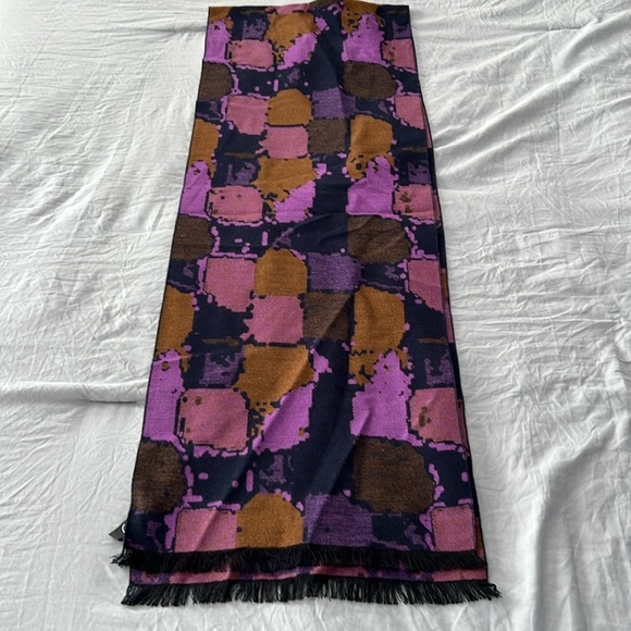 Chelsey by Joseph Multi-color Abstract Brushed Silk Scarf - Picture 2 of 6